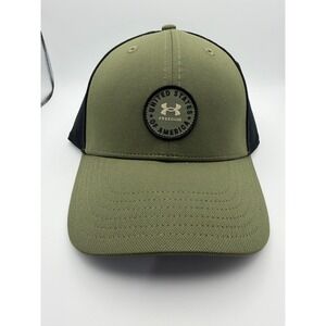 Under Armour Freedom Womens Trucker Hat Olive Green Black Snapback Sample